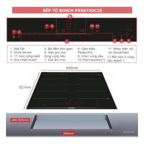 Bếp từ Bosch PXX675DC1E SERIE 8