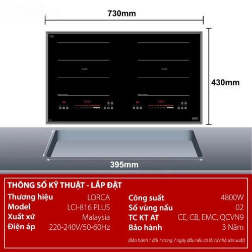 Bếp từ Lorca LCI 816 PLUS