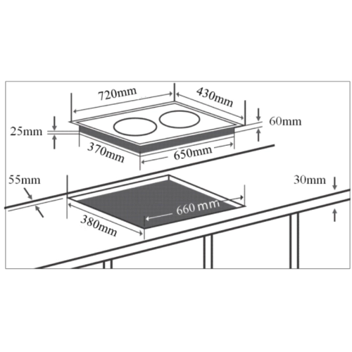Bếp từ đôi Chefs EH-DIH323