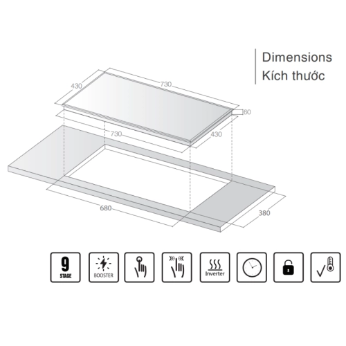 Bếp từ Lorca TA-1825 PLUS