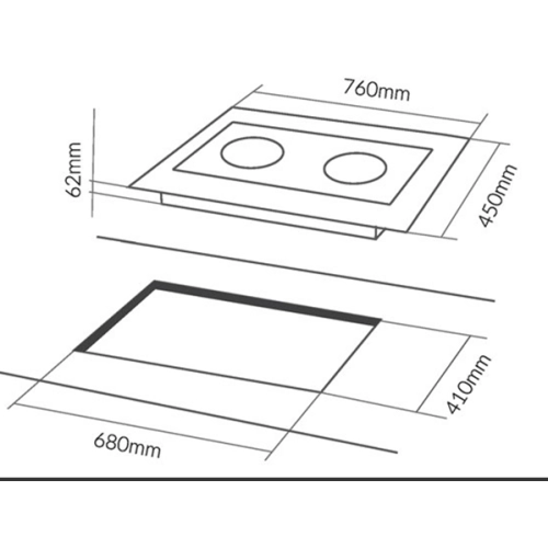 Bếp từ đôi Eurosun EU-T889G