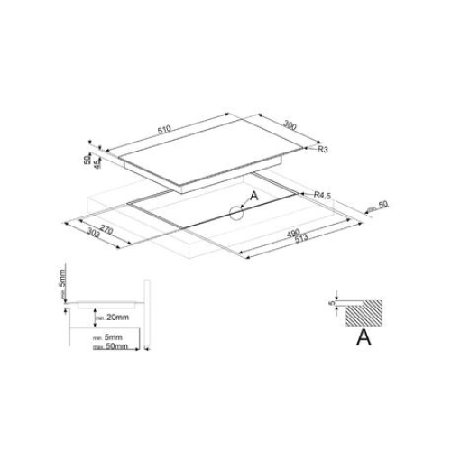 Bếp điện từ Domino Hafele SE332EB 535.64.241