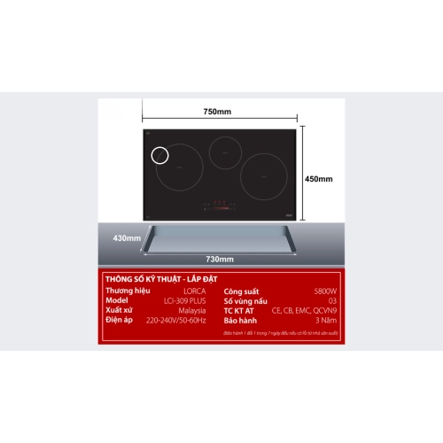 Bếp từ Lorca LCI-309 PLUS