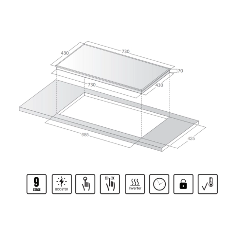 Bếp từ đôi Lorca LCI-809 PRO