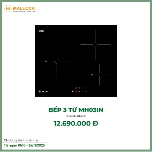 Bếp kính âm 3 từ MH-03I N