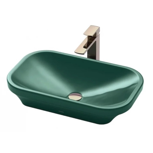 Chậu Rửa Lavabo TOTO LW630JDW/F#FRG Đặt Bàn Rừng Xanh 600x370 mm
