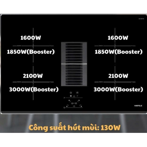 Bếp từ kết hợp hút mùi Hafele HC-IHH77D 536.61.655