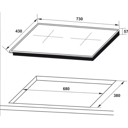 Bếp từ đôi Hafele HC-I3732A 536.61.736