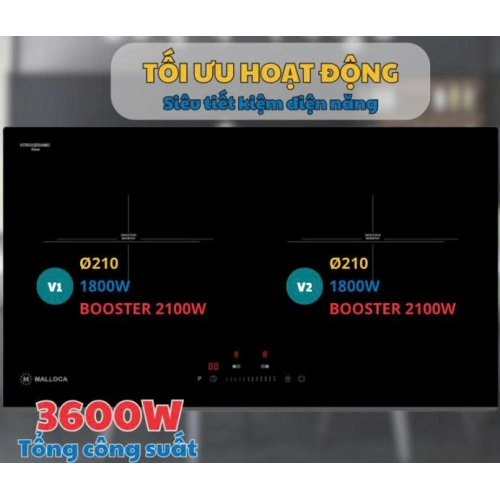 Bếp từ đôi Malloca MH-732 IN