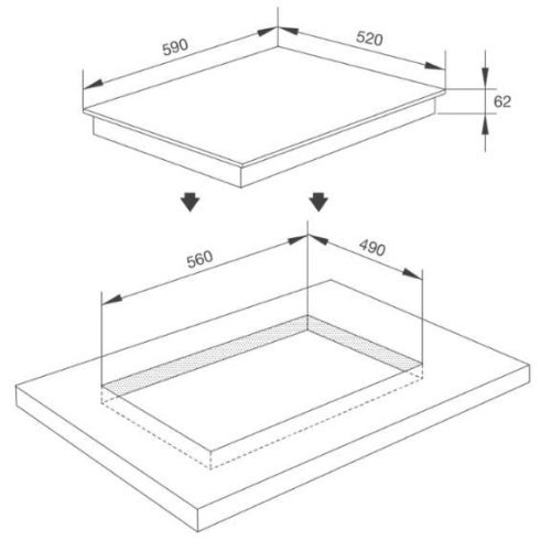 Bếp từ Malloca MI 593 FZ
