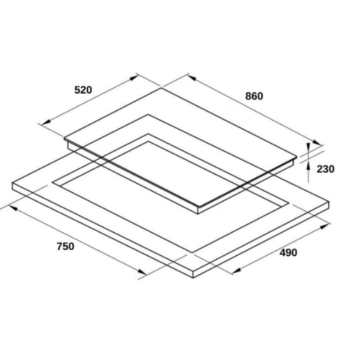 Bếp từ kết hợp hút mùi Malloca HIH 860 FZ