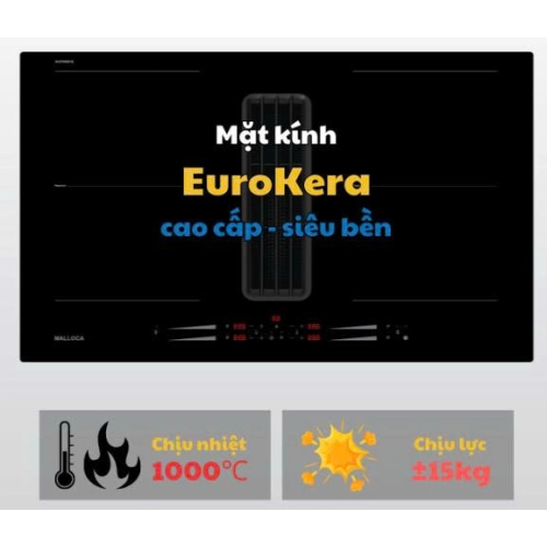 Bếp từ kết hợp hút mùi Malloca HIH 860 FZ